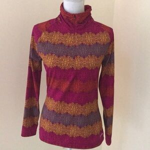 Merrell SP pink combo L/S quarter zip up Tee .